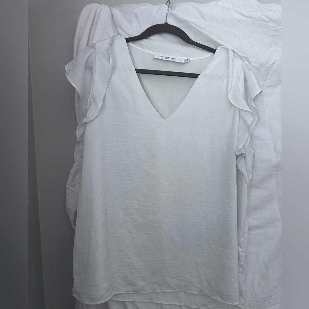 Upscale material, XL women’s white camisole
